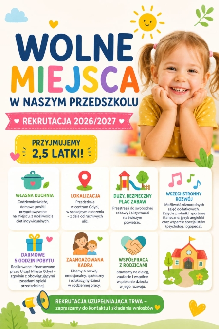 Zapraszamy do naszego przedszkola